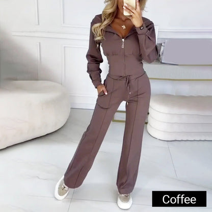 💖Limited Time Holiday Sale 50% off💖Women's Full Zip-Up Hoodie 2-Piece Tracksuit Set