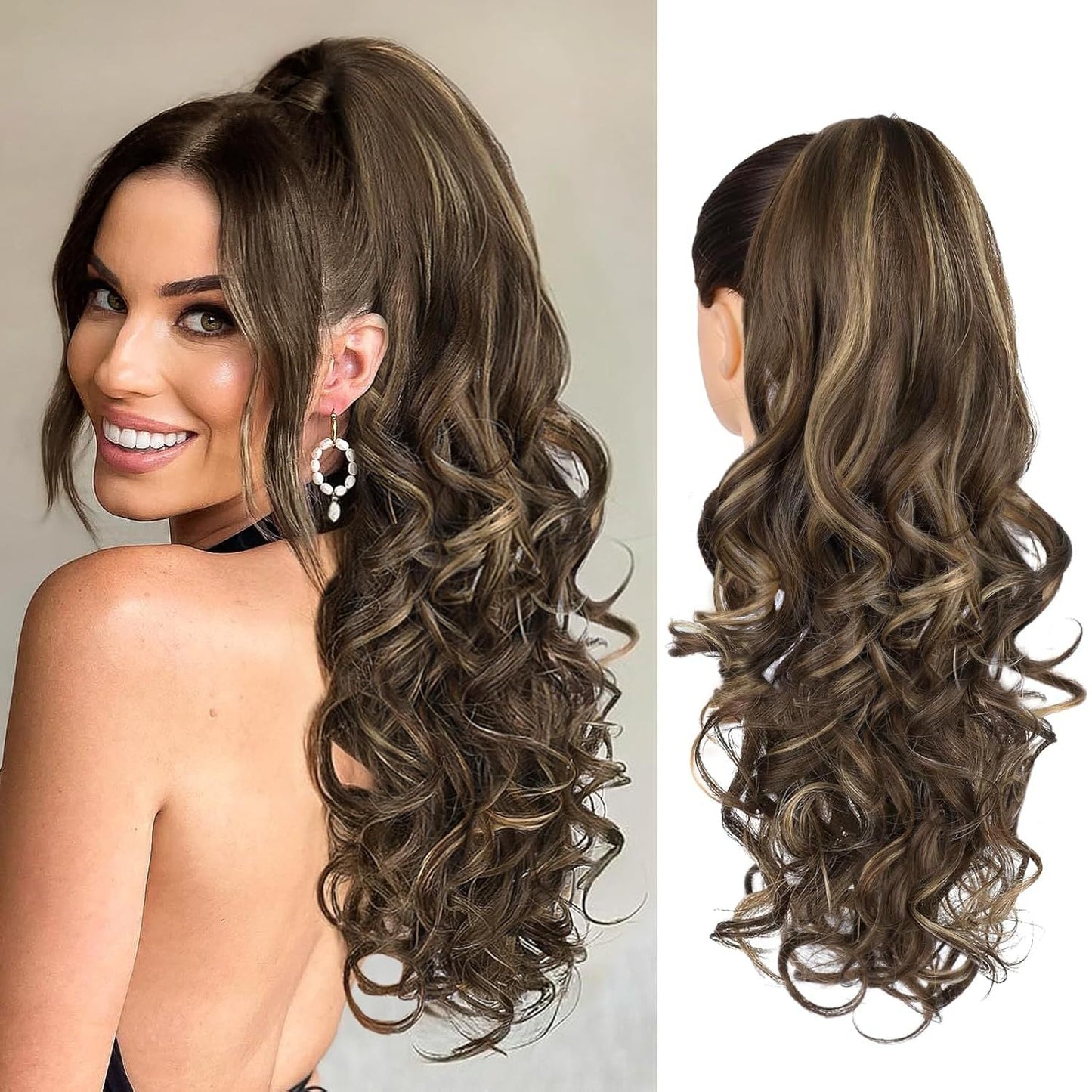 💜Limited time promotion 50%OFF💜Clip-on Wavy Ponytail Extension