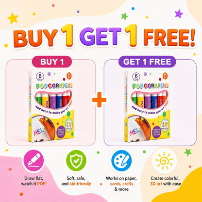 💥LAST DAY BUY 1 GET 1 FREE!!🎁🔮Magic Pen – Draw 3D with one stroke!🎄 DIY Bubble Popcorn Drawing Pens 🔥