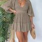 One-piece dress style, slimming and fitting, displays graceful figure!-Open Back Lace Crochet Romper Dress