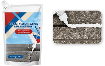 Extra-Strength Concrete Crack Adhesive -  Sticks to almost anything & Walk-ready in 5 minutes