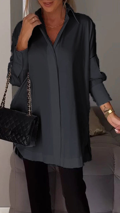 🔥What should I wear tomorrow?🔥Lapel Shirt with Slit