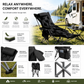 Portable, adjustable folding chair for outdoor use – Lightweight, sturdy & versatile – Ideal for the garden, camping, the beach or the patio – easy to carry and set up