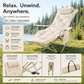 Portable, adjustable folding chair for outdoor use – Lightweight, sturdy & versatile – Ideal for the garden, camping, the beach or the patio – easy to carry and set up