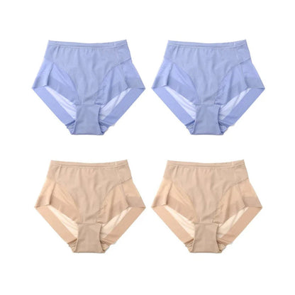 High Waist Ice Silk Shaping Briefs Translucent and sexy