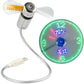 FREE SHIPPING-USB Fan with LED Clock Lighting