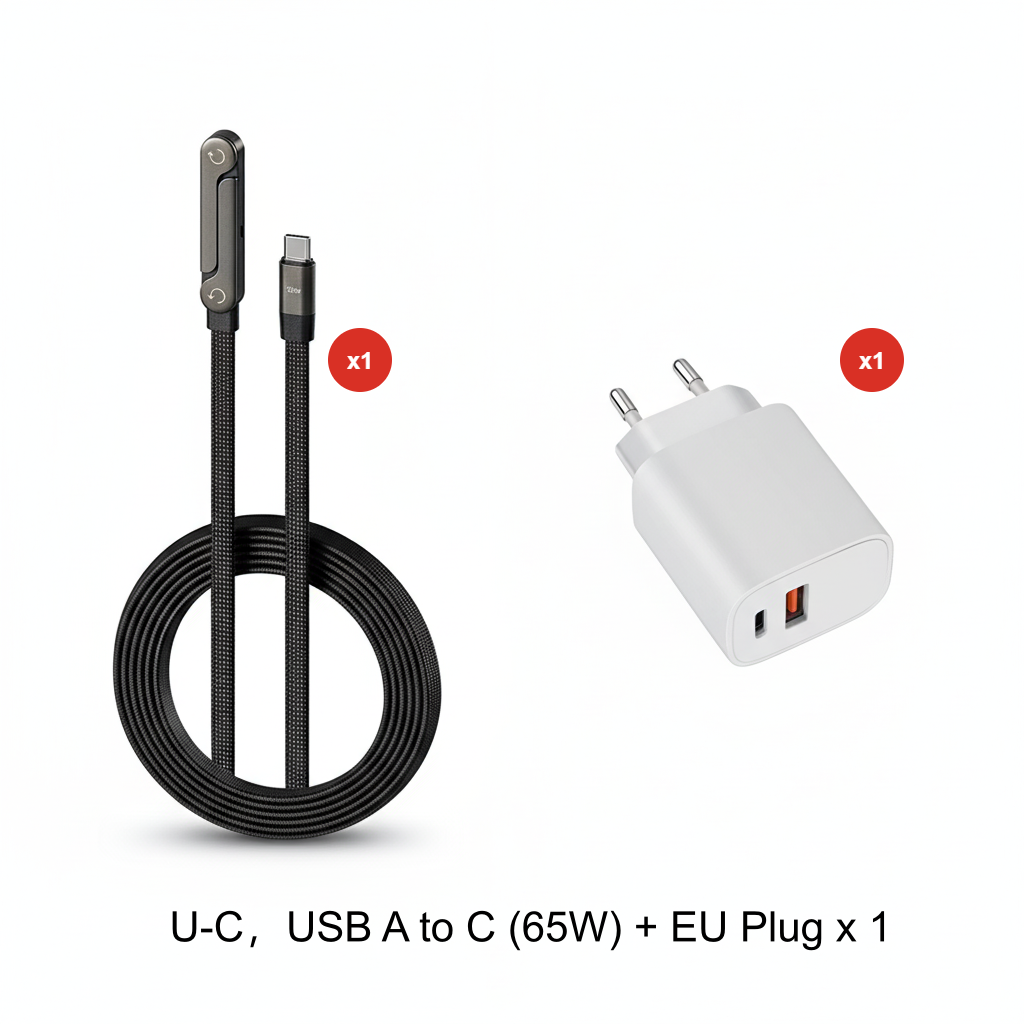240W Fast Charging Cable with Adjustable Phone Stand
