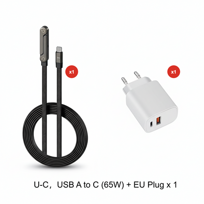 240W Fast Charging Cable with Adjustable Phone Stand