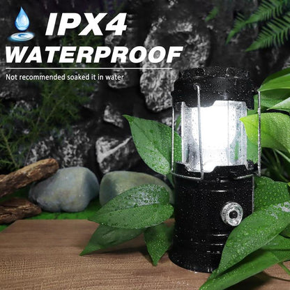 Solar Camping Lantern – Solar charging + USB charging, magnetic base & fold-out hook . Perfect for power cuts, hiking & emergencies.