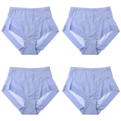 High Waist Ice Silk Shaping Briefs Translucent and sexy