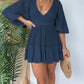 One-piece dress style, slimming and fitting, displays graceful figure!-Open Back Lace Crochet Romper Dress