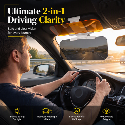 Universal HD Anti-Glare Car Visor for Day & Night