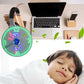 FREE SHIPPING-USB Fan with LED Clock Lighting