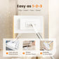 Extendable Telescopic Disposable Flat Clip Mop, 360° Swivel Lightweight Floor Mop
