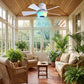 Smart Ceiling Fan Light – Bluetooth Speaker, 16M RGB Colors, E27 fit – breeze & beats in one