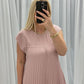 🦋Simple solid color, ruffled design, sleeveless dress, fashionable and versatile💕