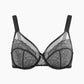 💜Floral Lace Plus Size Underwire Unlined Unpadded Minimizer Full Coverage Bra Women's Wear Comfortable Breathable Mesh Cup