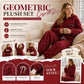 Embossed Geometric Plush Set – Warm embossed plush matching set, trendy & cozy for cold days🍂👚
