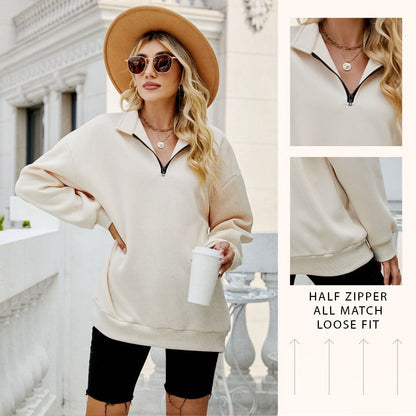 💥Black Friday Hot Sales - 50% OFF🔥Women's Half Zip Pullover Long Sleeve Sweatshirts