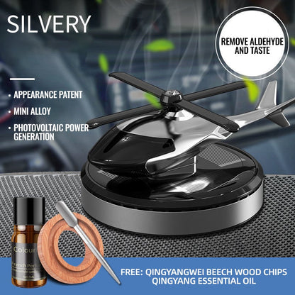 🚁 50% OFF NOW! ⏰ Metal Solar Helicopter Air Freshener  🚗