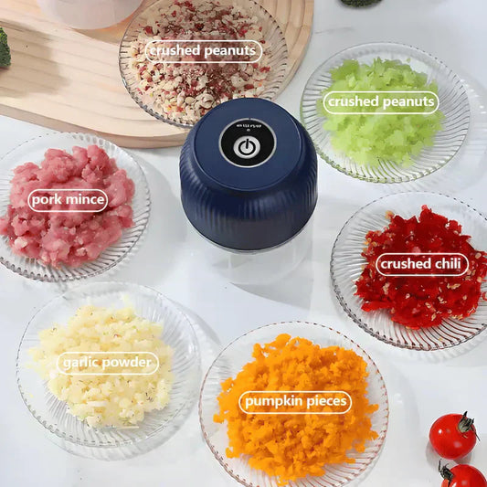 Cordless Mini Electric Garlic Chopper – Food-Grade & Material Easy Clean