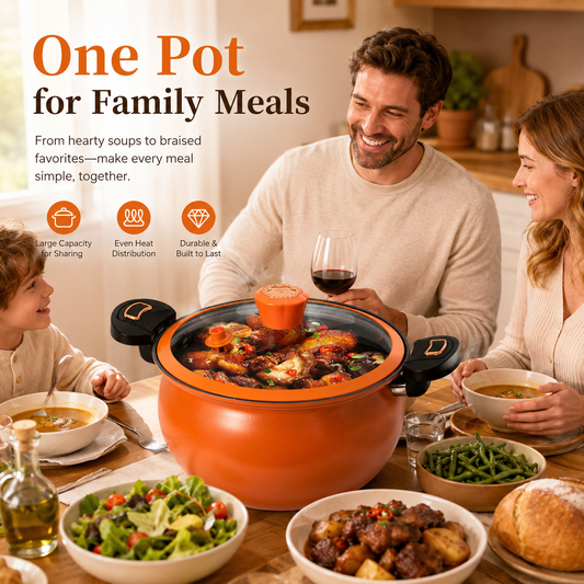 🔥Large Capacity Micro-Pressure Enamel Soup Pot