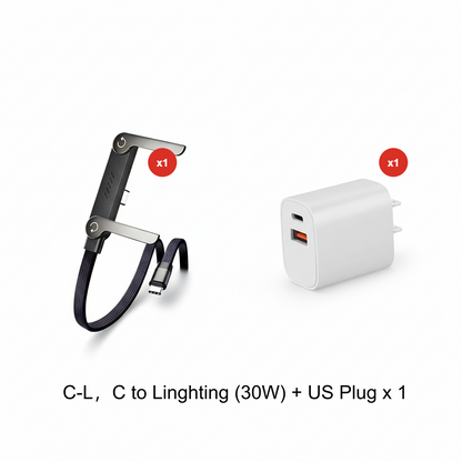 240W Fast Charging Cable with Adjustable Phone Stand