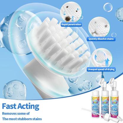 💖Clean Magic Foam Cleaner for Carpets & Upholstery – Pet Stain & Odour Remover with Cleaning Brush🧼