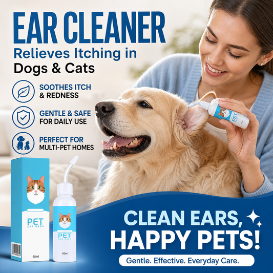 Ear cleaner - Plant‑based formula | safe for kittens and puppies.