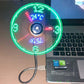 FREE SHIPPING-USB Fan with LED Clock Lighting