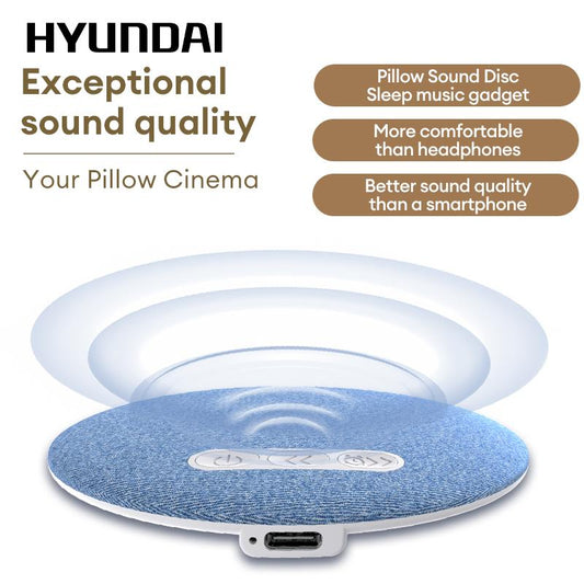 Ultra-Thin Bluetooth Pillow Speaker with Bluetooth 6.0, Soft Immersive Sound Field