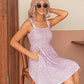 Women's Summer Dresses Casual Square Neck Floral Sundress With Pockets