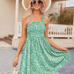 Women's Summer Dresses Casual Square Neck Floral Sundress With Pockets