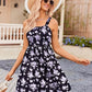 Women's Summer Dresses Casual Square Neck Floral Sundress With Pockets