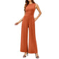 🔥Last Day Promotion 50% OFF 🔥Women’s Solid Sleeveless Wide Leg Jumpsuit