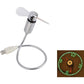 FREE SHIPPING-USB Fan with LED Clock Lighting