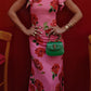 🌸Spring Specials💐 Cheongsam Style Rose Floral Print Tiered Flare Sleeve Stretch Maxi Dress