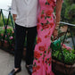 🌸Spring Specials💐 Cheongsam Style Rose Floral Print Tiered Flare Sleeve Stretch Maxi Dress