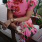 🌸Spring Specials💐 Cheongsam Style Rose Floral Print Tiered Flare Sleeve Stretch Maxi Dress
