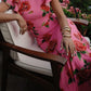 🌸Spring Specials💐 Cheongsam Style Rose Floral Print Tiered Flare Sleeve Stretch Maxi Dress