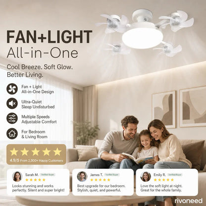 Controlled LED Ceiling Fan Light– No wiring and electrician & Silent