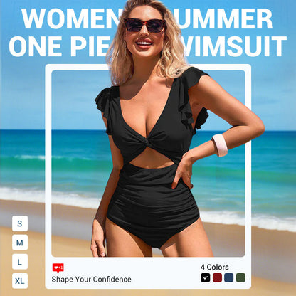 🎁The must-have swimsuit👗 Sexy ruffled one-piece swimsuit
