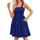 ⏰Hot Sale 80% Off💃Women's Summer Dresses Casual Square Neck Floral Sundress With Pockets