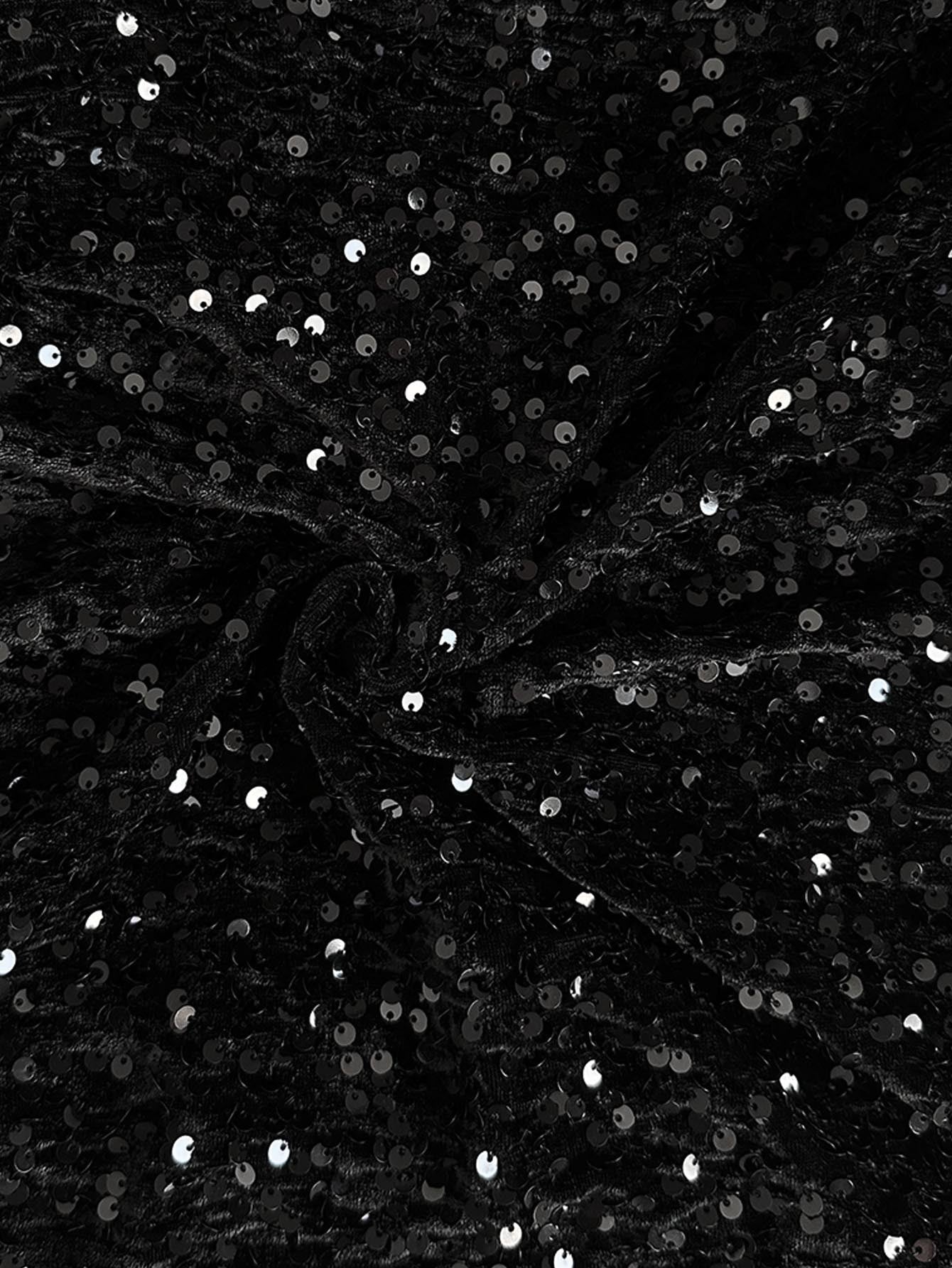 💖LAST DAY SALE 50% OFF💃Women's Sequin Sparkle Wide Leg Pants with Elastic Waistband