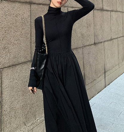 Women's Classic Elegant Turtleneck Dress