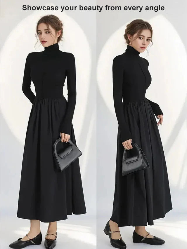 Women's Classic Elegant Turtleneck Dress