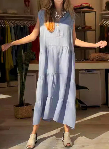 🦋 Women's cotton and linen dress, long skirt, women's clothing💕