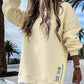 💕What should I wear tomorrow?💕Long Sleeve Pullover Zipper Slit Casual Sweatshirt Dress