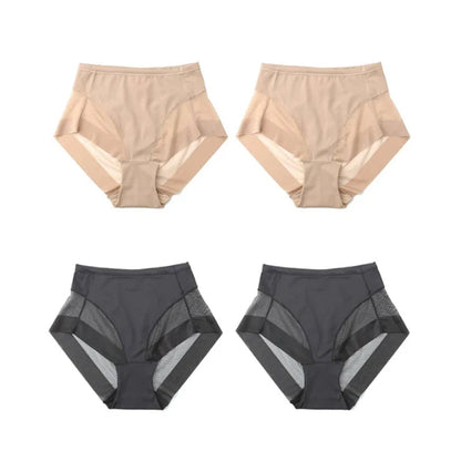High Waist Ice Silk Shaping Briefs Translucent and sexy