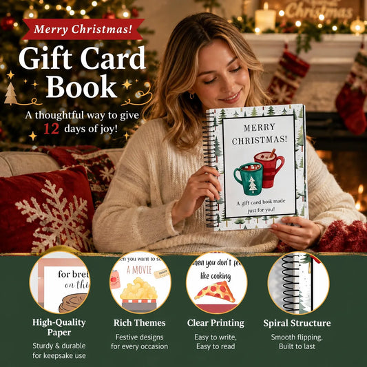 🎄🎁Christmas Sale 70% OFF!🎅DIY Spiral-Bound Christmas Gift Card Album with Surprise Pages👍